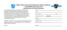 Please Click the Attachment at Left for the  R.I. AFT/R Dues Authorization Card